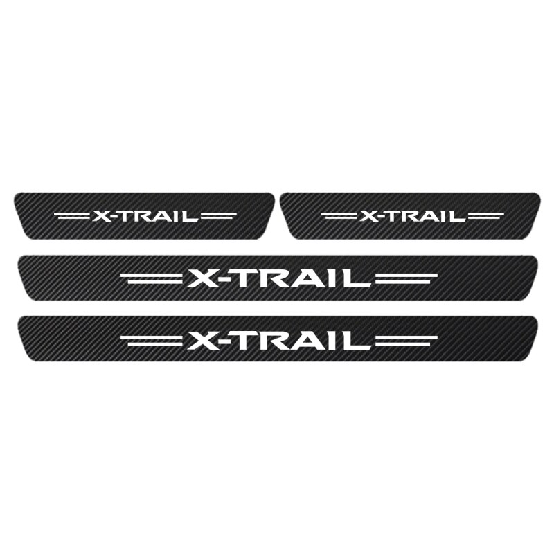 4pcs Stiker Sill Pintu Bahan Serat Karbon Untuk Nissan X-Trail Xtrail T30 T31 T32 2002-2021