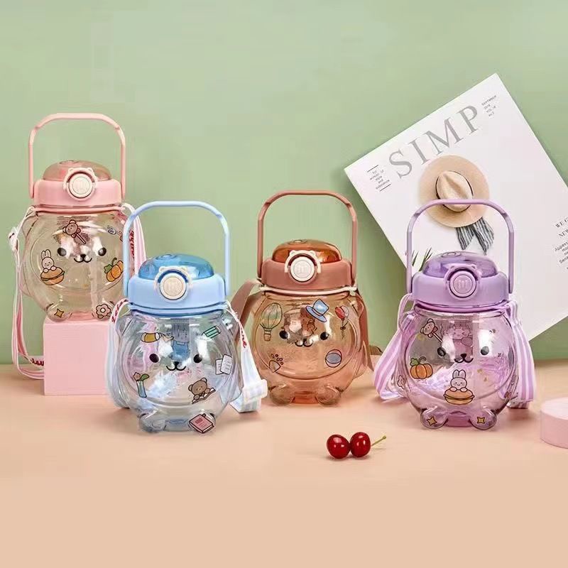 COD BOTOL MINUM PANDA BENING&PANDA GRADASI 1100ML/BOTOL MINUM ANAK SEKOLAH HIGH KUALITAS&FREE STIKER 2D&3D