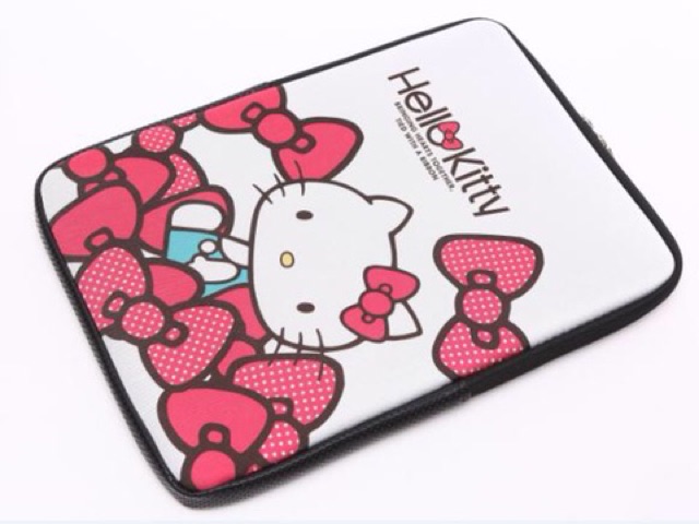 Tas Sarung Laptop Sleeve Softcase Hello Kitty Neoprene 14 inch - White