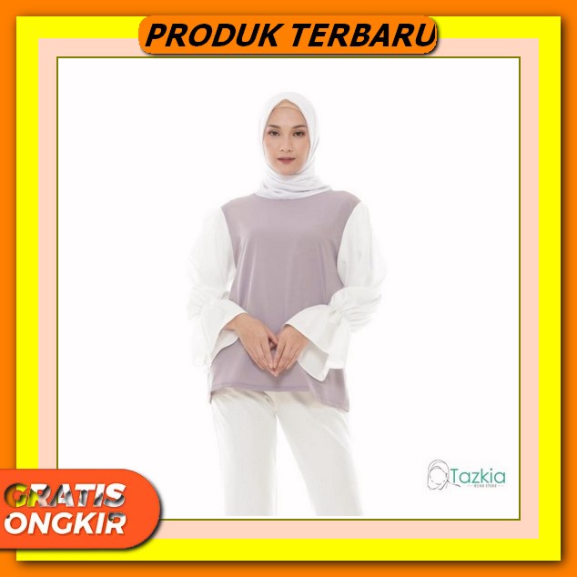 Promo Blus 2In1 Kusuka Blouse Atasan Korea Kekinian Wanita Busui Kemeja Blous Hangout Wollicrepe Pol