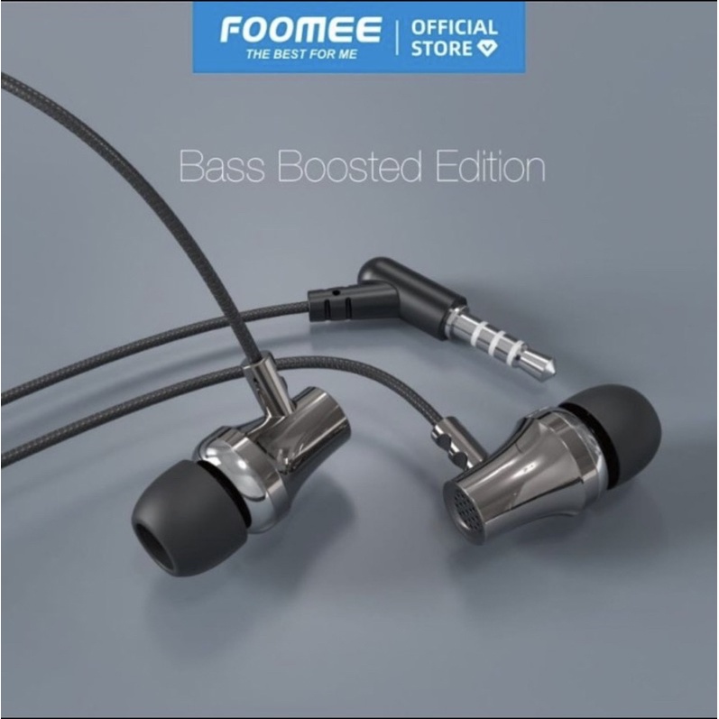 (FOOMEE A03S) Headset Metal HD Sound Quality Earphone Bass Boosted Edition