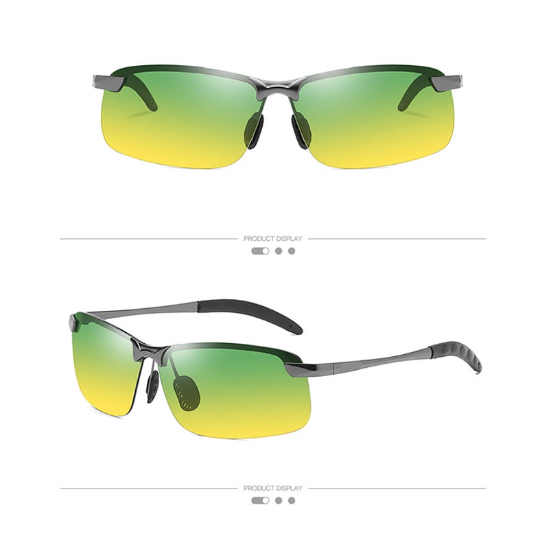 &lt; E2id &amp; &gt; Kacamata Hitam Polarized Photochromic Dengan Night Vision Untuk Berkendara / Memancing