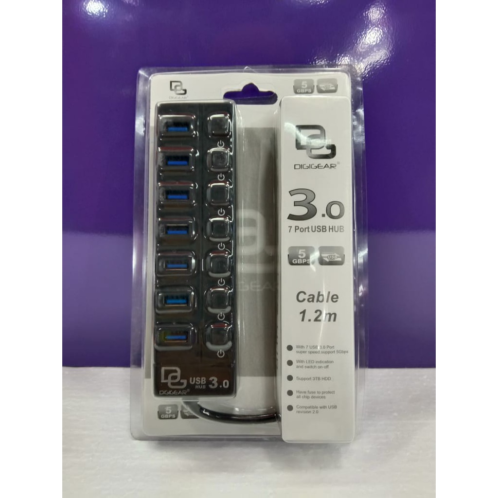 USB HUB 7 PORT 3.0 USB DIGIGEAR