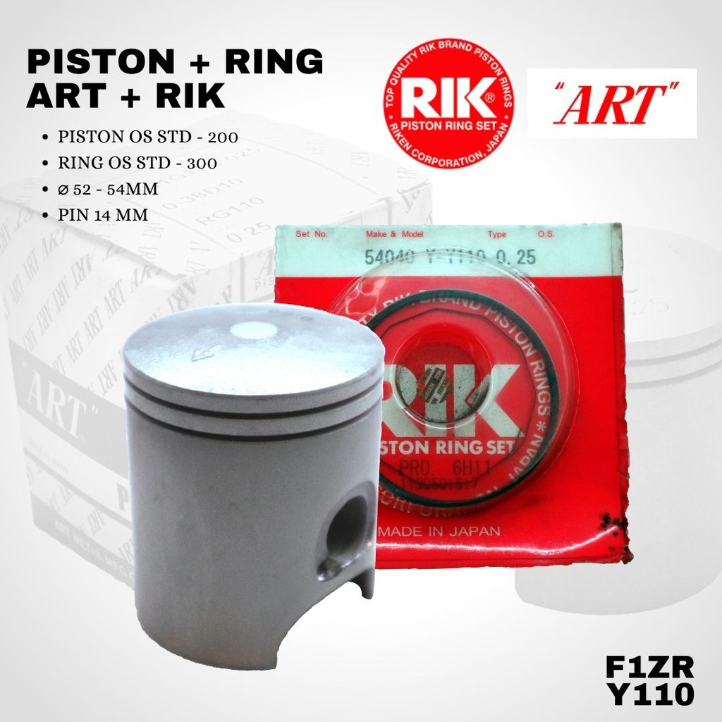 Seher Piston set ART F1 F1zr Force 1 + RING  OS STD - 200