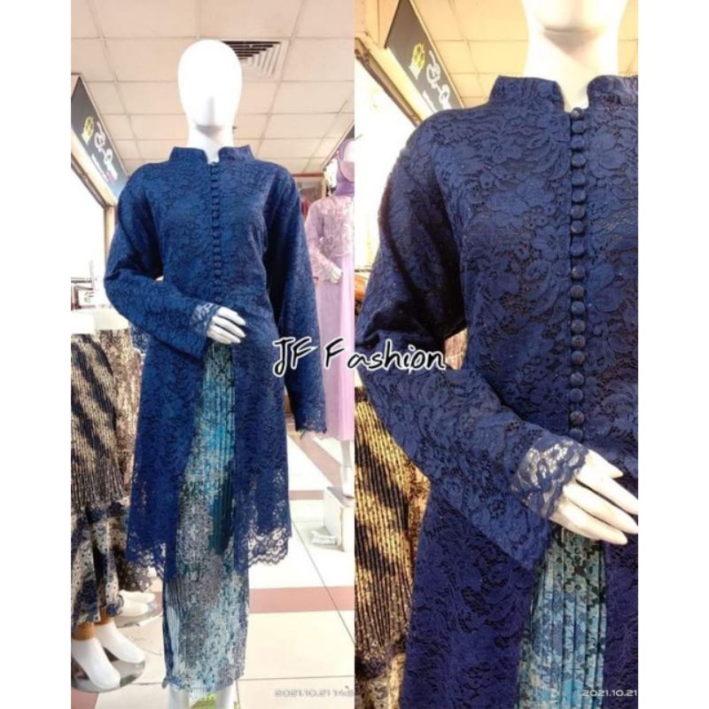 Realpict setelan kebaya kancing depan//kebaya ibu besan//kebaya tunik kancing depan