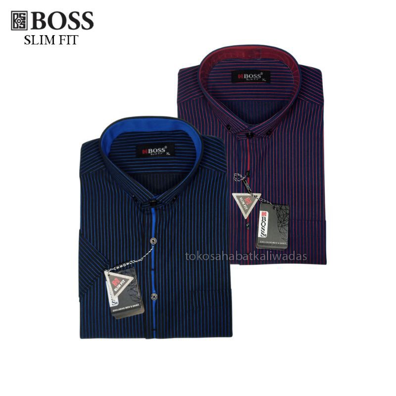 KEMEJA TANGAN PENDEK SLIMFIT BOSS 19308