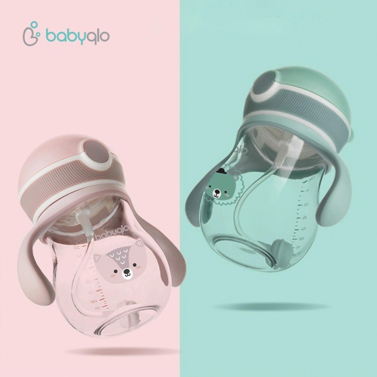 BabyQlo Baby Sippy Cup with Straw 360 Degree 260ml Botol Minum Sedotan 360 Derajat