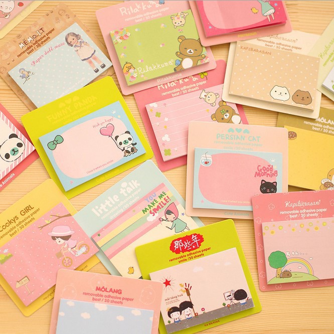 Sticky Notes Kecil Memo Paper Korea / Tempelan Kertas Memo Karakter Lucu Unik / TS-95-2