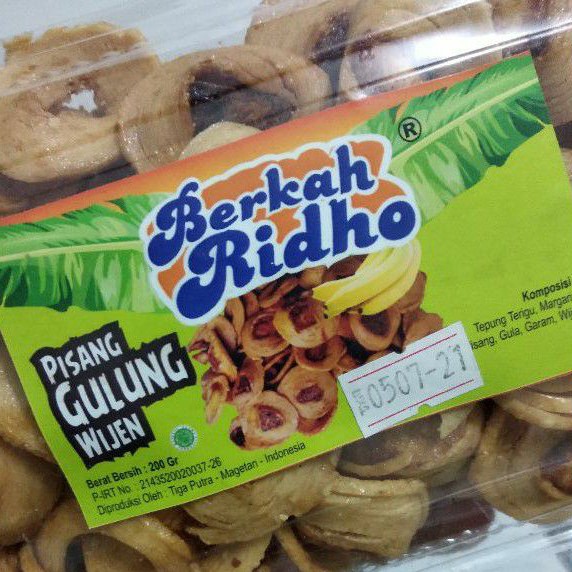 Pisang Gulung Wijen merk Berkah Ridho