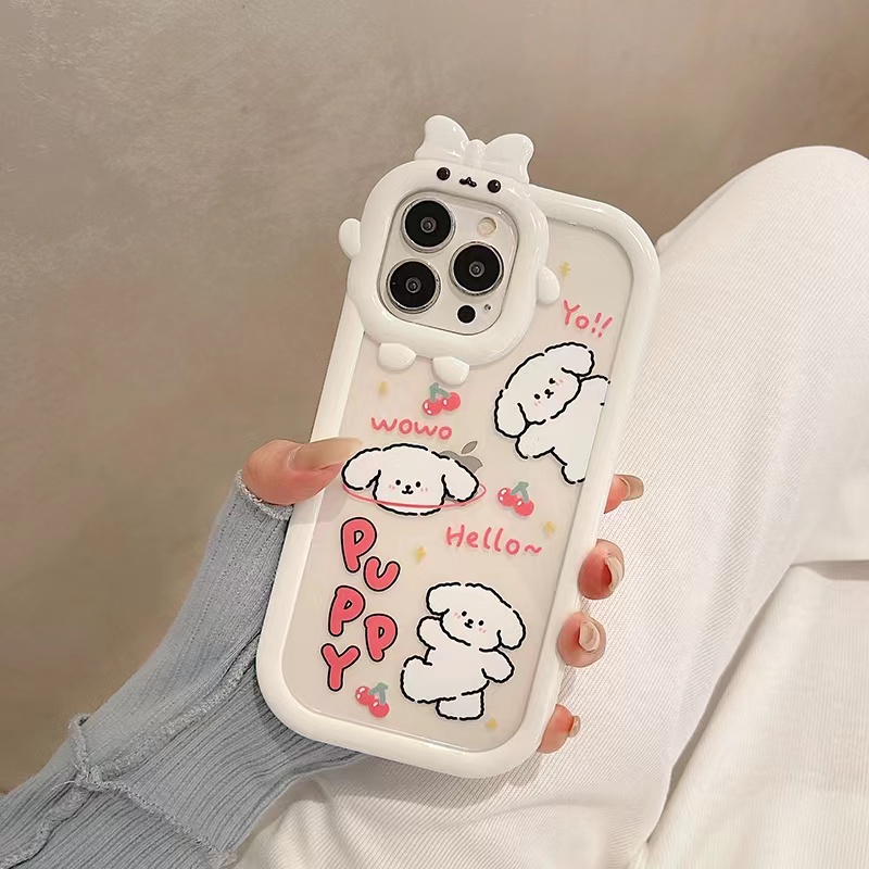 Case Pelindung Motif Kartun Anjing Bahan TPU Untuk iPhone 11 13pro 13prm 12 7Plus xs 8Plus XR 7 8 XR 11pro xs Max 12Pro Max