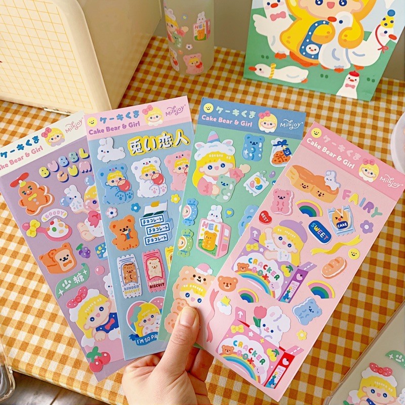 

Milkjoy Cake Bear & Girl Deco Sticker