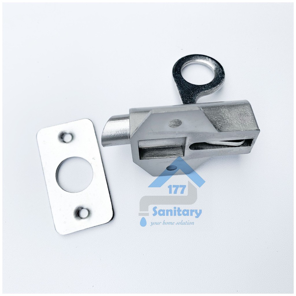 Spring Knife Gede HY- Slot selot Kodok grendel jendela spring knip kunci pengunci door lock silver gede /i30