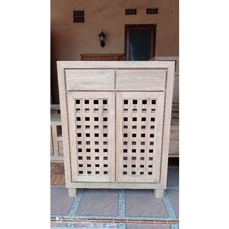 almari kecil, tempat sepatu Rak sepatu kayu jati super