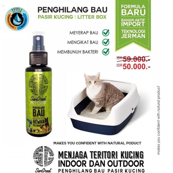 Paket Cat Care teritorial kucing spray &amp; penghilang bau pasir kucing