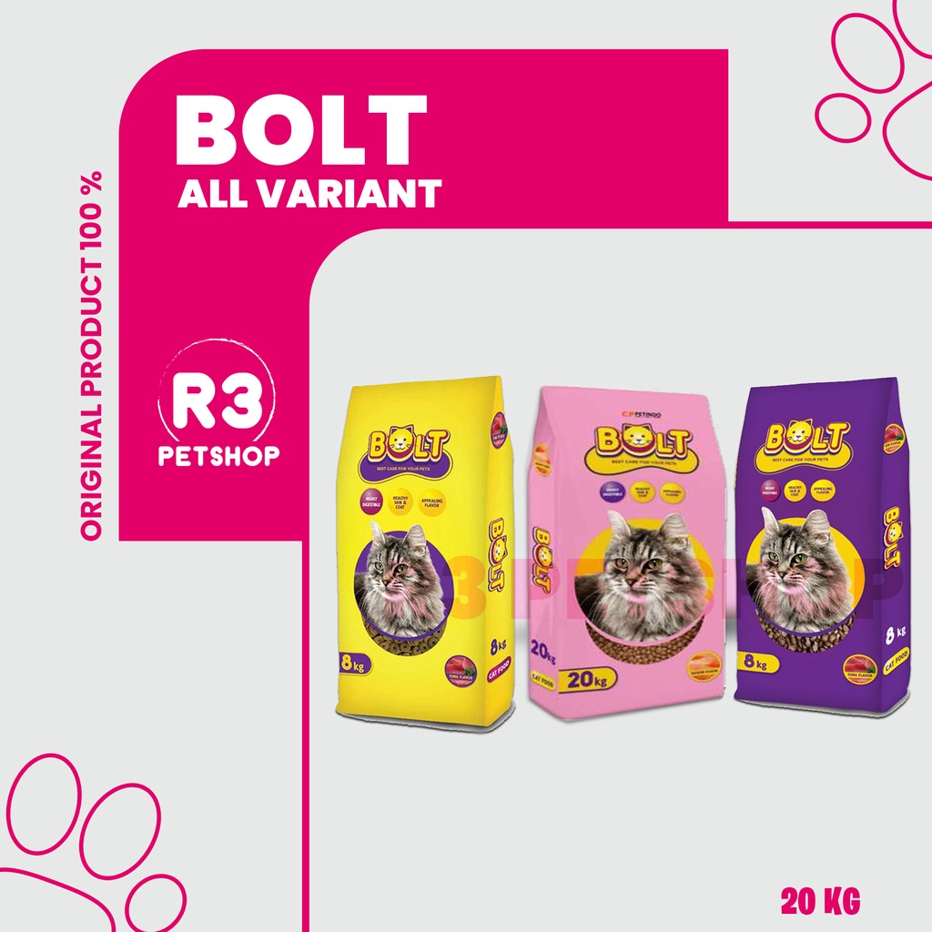 Makanan kucing murah BOLT  20kg all variant ( EKSPEDISI )