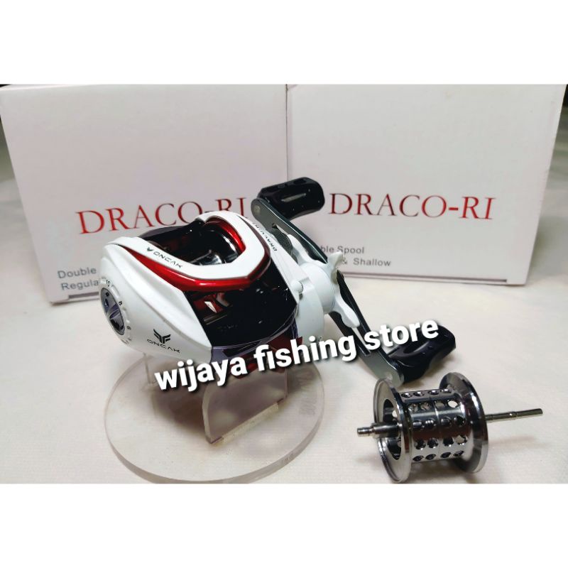 reel bait casting oncak draco RI DOBLE SPOOL (HANDLE KIRI)