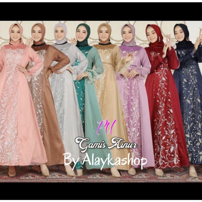 GAMIS AINUR UKURAN M L XL GAMIS WANITA TERBARU BAJU BRIDESMAIDS GAUN WISUDA