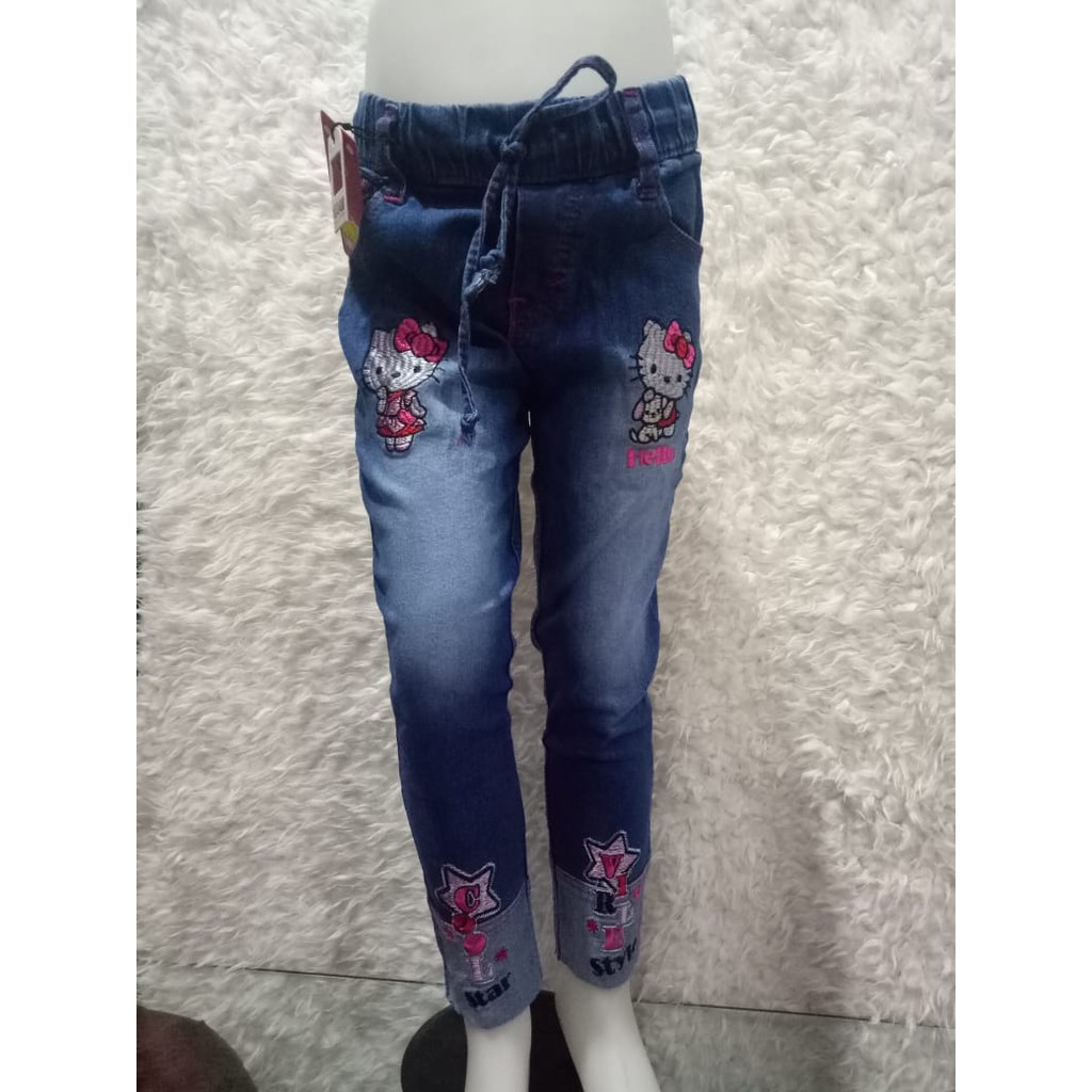  Celana  Jeans  Panjang Stik Balik Anak  Perempuan Shopee  