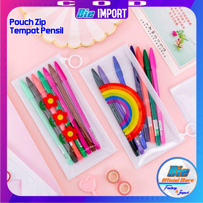 Pouch Tempat Pensil Zip Karakter Cute Premium Impor Best Seller