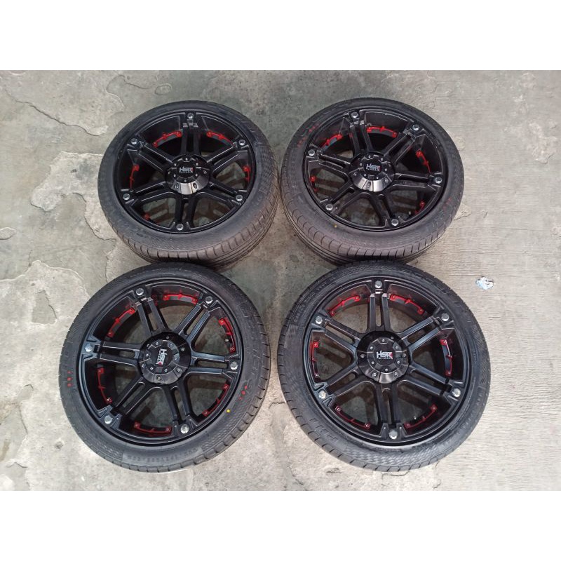 velg mobil bekas racing by hsr ring 20 pcd 5x114.3 lebar 9 offset 35 plus ban buat xpander crv innova crv dll