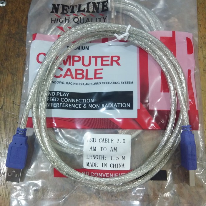 Netline Kabel USB Male to USB Male 1,5meter