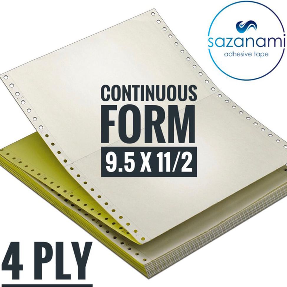 

TERMURAH PLY 4 PLY CONTINUOUS FORM 9.5 X 11 BAGI 2 KERTAS KOMPUTER KERTAS LUBANG 4PLY