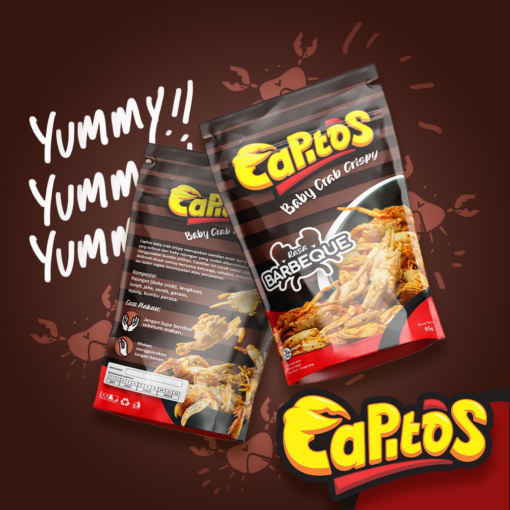 Cemilan Snack Makanan Kekinian CAPITOS Baby Crab Crispy Oven - All Variant / Semua Rasa 65 gram