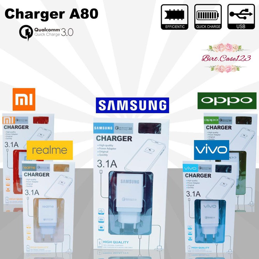 BM048 A80 Cashan Cashan SAMSUNG 3Amper QUALCOM micro fast Charging Anti meledak J2 prime j3 j5 j7 BC4715