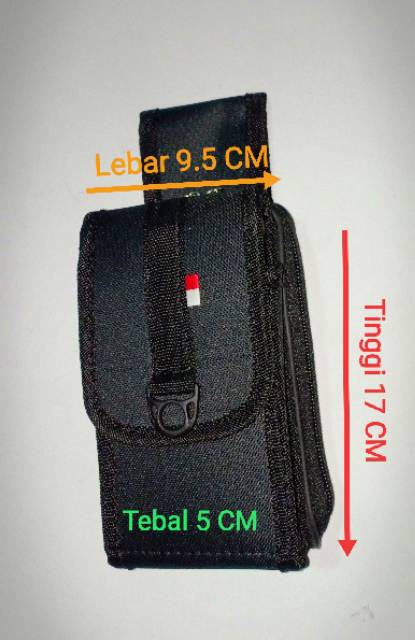 Sarung Tempat Hp Pinggang Double Slot Tempat HP Tumpuk + Dompet Hp Resliting Pria Kanvas (TH-51)