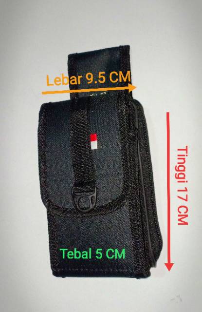 Sarung Tempat Hp Pinggang Tempat HP Tumpuk + Dompet Hp Resliting Pria Kanvas (TH-51)