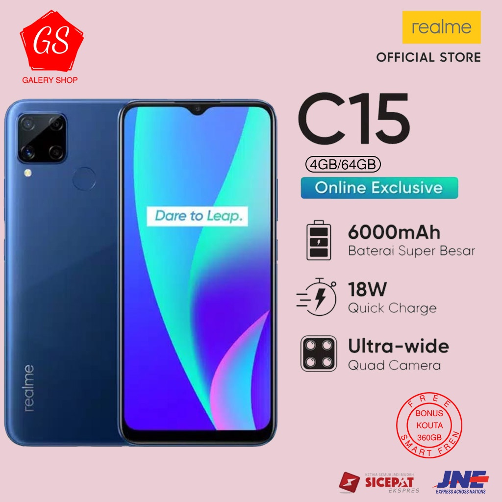 Jual Realme C15 Ram 4/64Gb C11 ram 2/32 Garansi Resmi Real Me Indonesia