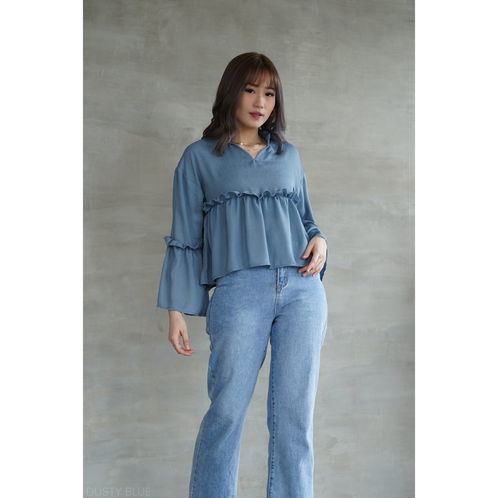 Yuna Crinkle Atasan Blouse Top