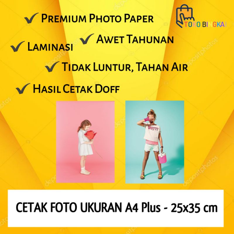 

Cetak Foto Murah A4 Plus ( 25x35 cm ) + Laminasi