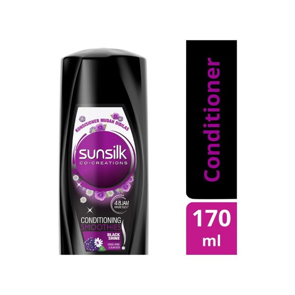 Sunsilk Conditioner Black Shine 170Ml (Kondisioner sekali bilas)
