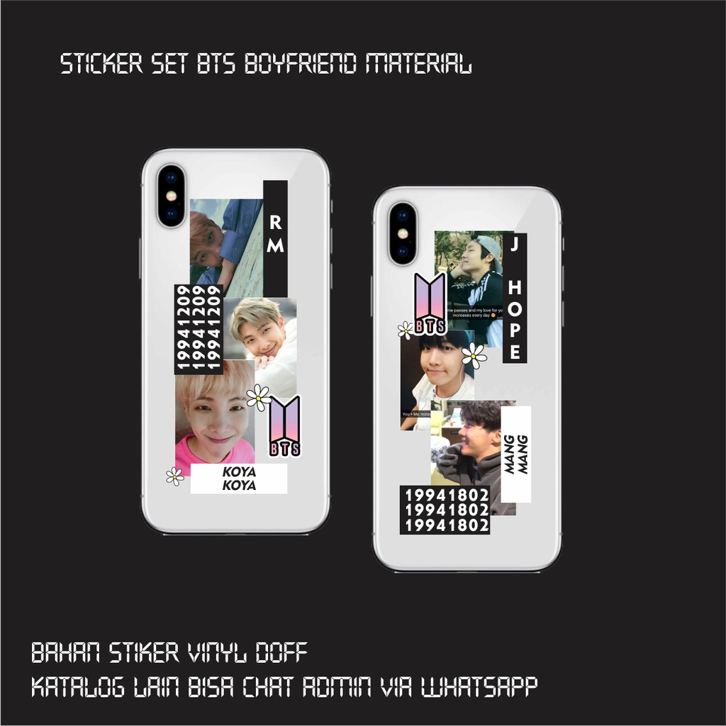 Stiker Tumblr Sticker Tumblr Bts Boyfriend Material Shopee Indonesia