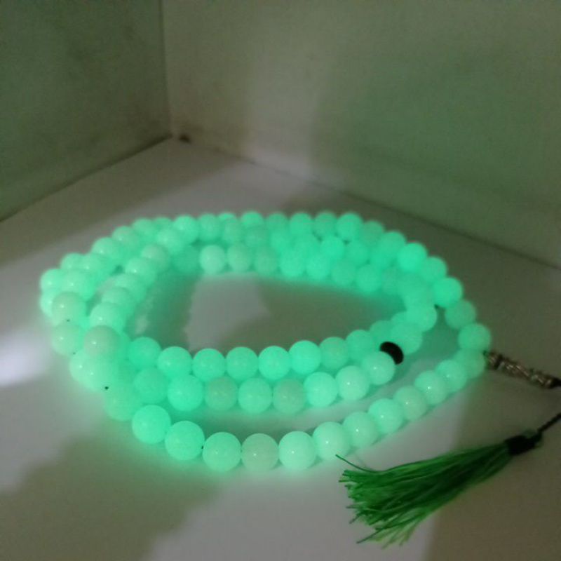 Tasbih 99 batu fosfor asli ukuran 10mm