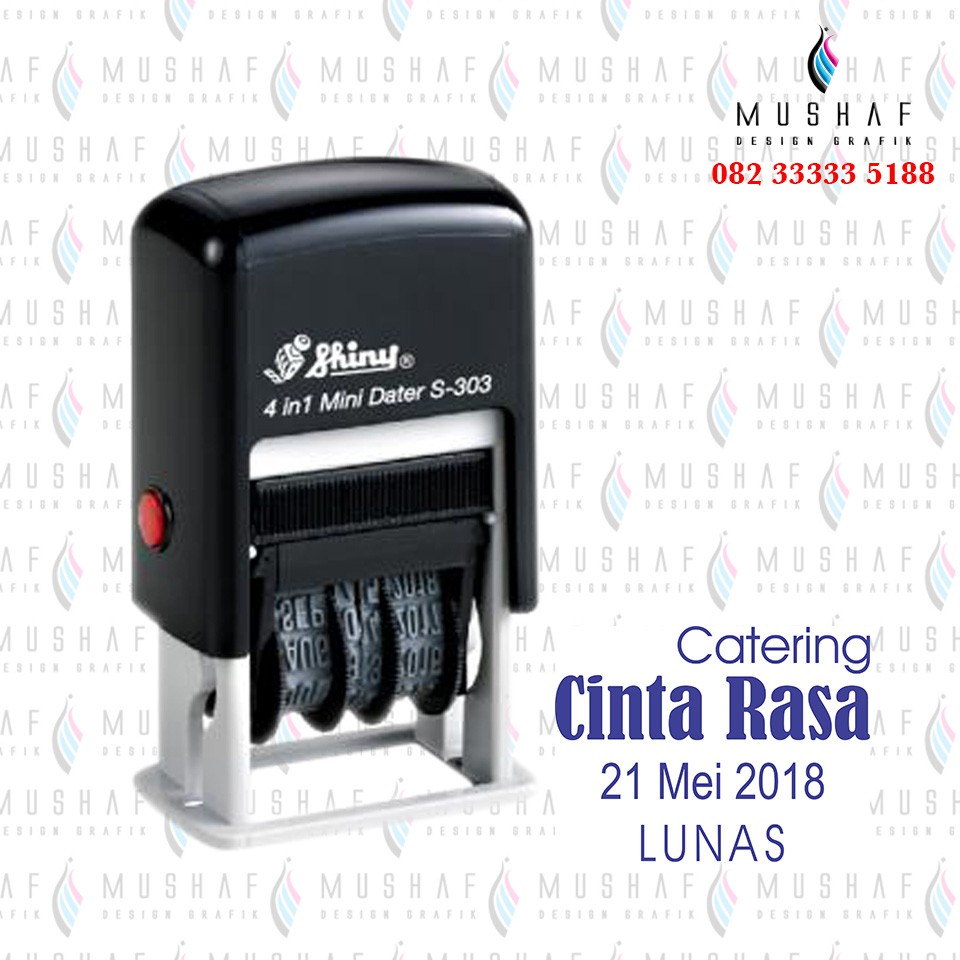 

Stempel Toko / Kantor Tanggal + Teks Shiny