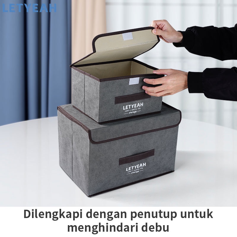 letyeah Storage box multifungsi 2 in 1 tempat penyimpanan baju / bisa lipat