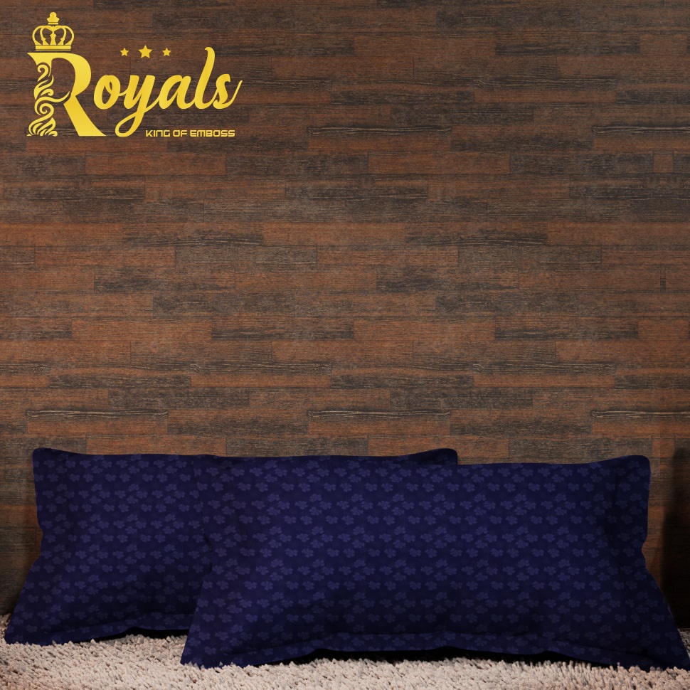 Royals Sprei Jacquard Emboss Uk 160/180 - Biru Tua