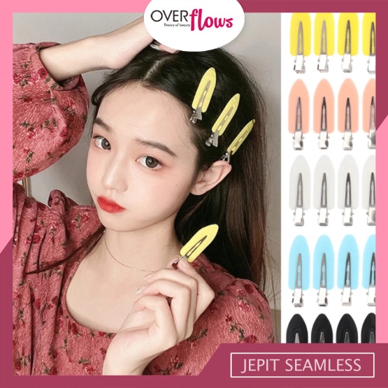 OVERFLOWS.ID ✿ HA029 Jepit Rambut Seamless Duckbill Anti Nyeplak Gelombang Rambt Ala Korea isi 4pcs