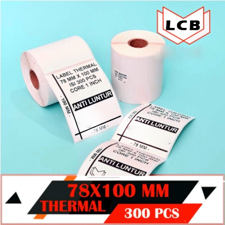 

Sticker Label Thermal Printer / Lebel Resi Online Shop 300pcs (78x100mm | 3x4 inch) Core 1 Inch