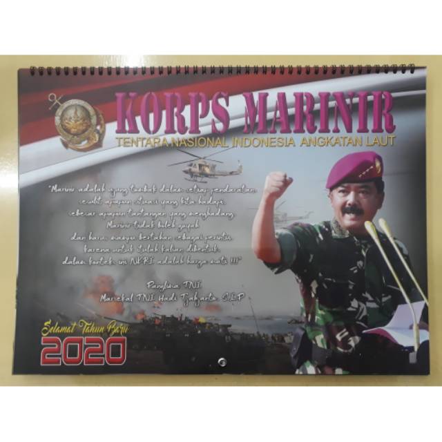 Kalender Marinir 2020-Borgol-Topi Polisi-Topi Tentara-Baju Polisi-Baju TNI-Kaos Polisi-Kaos Security