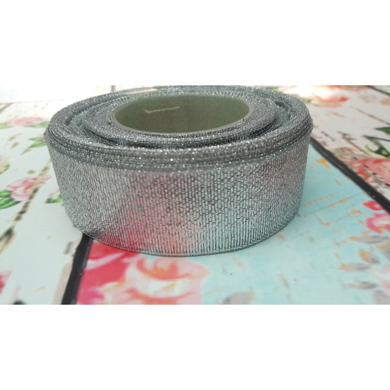 

Pita Organdi Metalik Silver / Roll