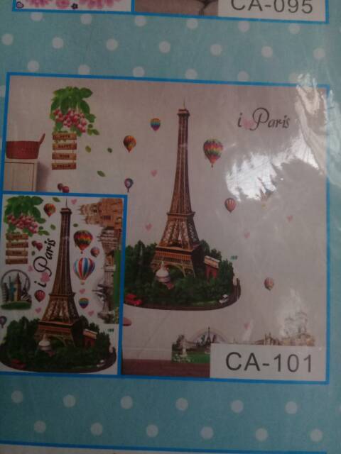 Paris 3D Wallpaper Sticker (80×55cm)