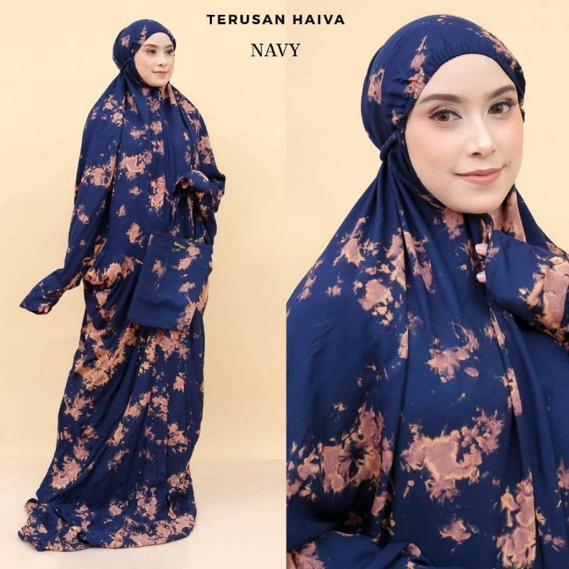 Mukenah terusan dewasa jumbo bahan katun rayon dingin dipakai mukena murah grosir lajuran