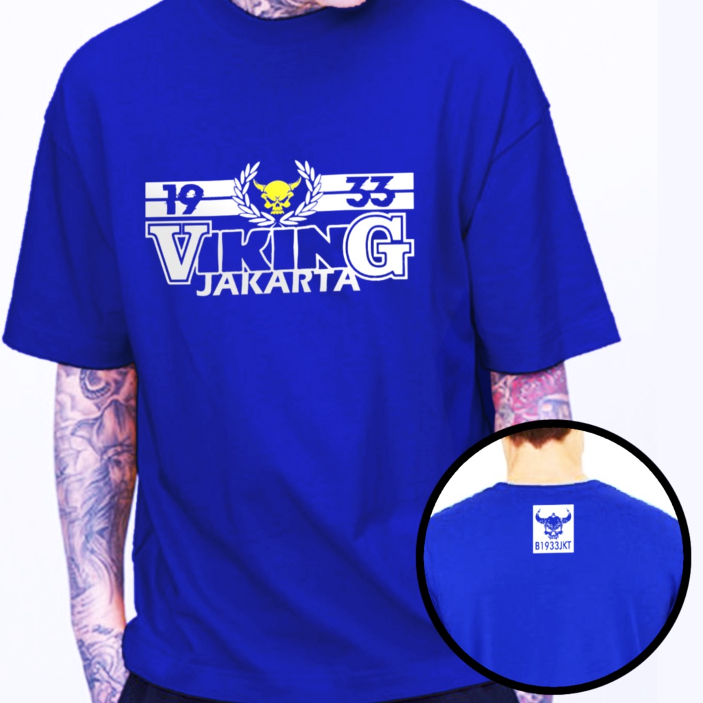 Baju Kaos Distro Viking Jakarta Biru