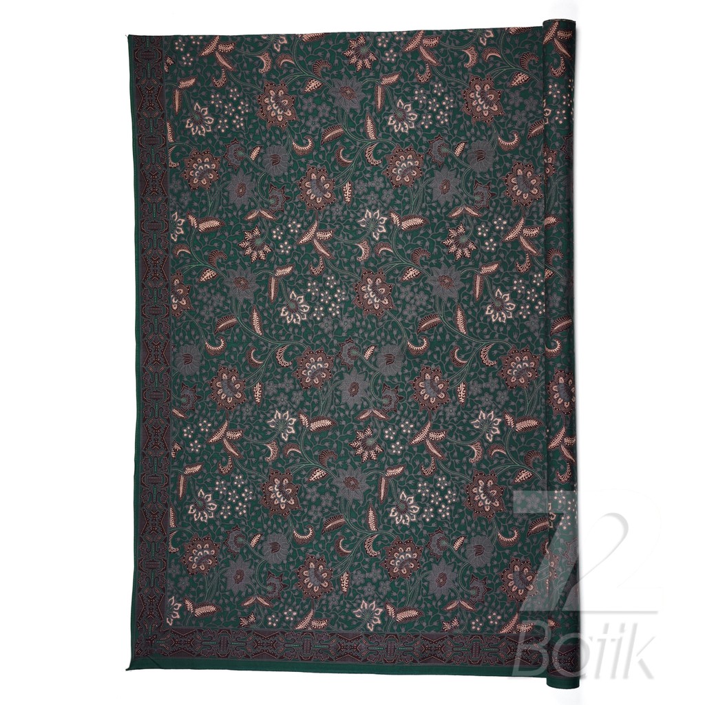 KAIN BATIK KATUN Premium Motif Kembang Warna Hijau Ijo 727100 Cap 72 Jarik Jarit Samping Kebat Panjang Batik Katun Modern Premium Bahan Seragam Batik Pernikahan Kantor Keluarga Murah Kamen Jadi Batik Bali Lembaran