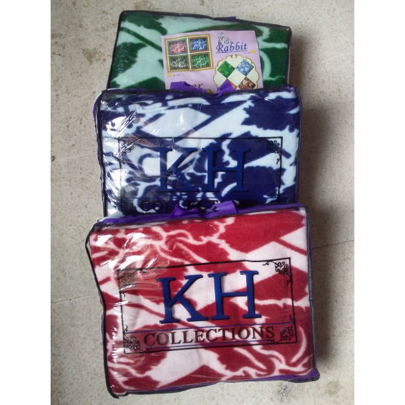 Selimut bulu KH tiger/rabit 145 x 195 cm