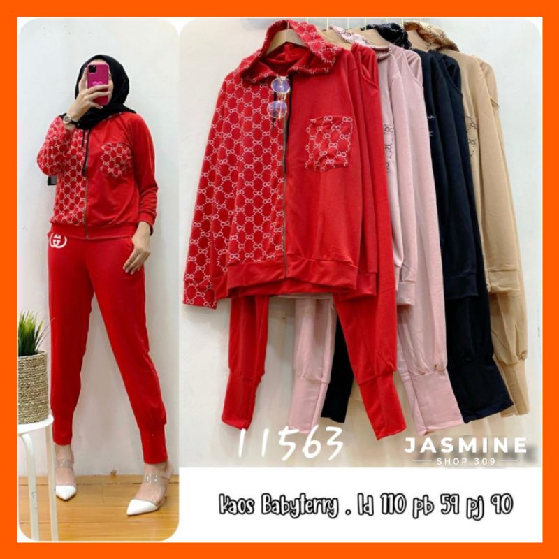 Setelan Training Jaket Kaos Olahraga Lengan Panjang Wanita import