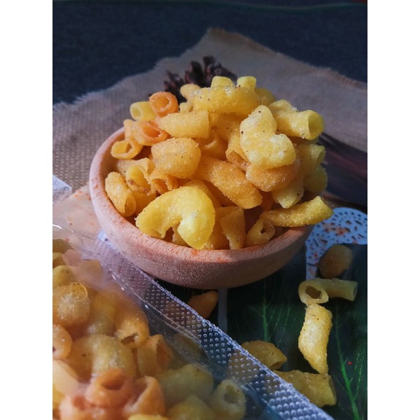 Makaroni rasa original / Makaroni pedas daun jeruk / Makaroni gurih / Makaroni Bantet / Aneka cemila